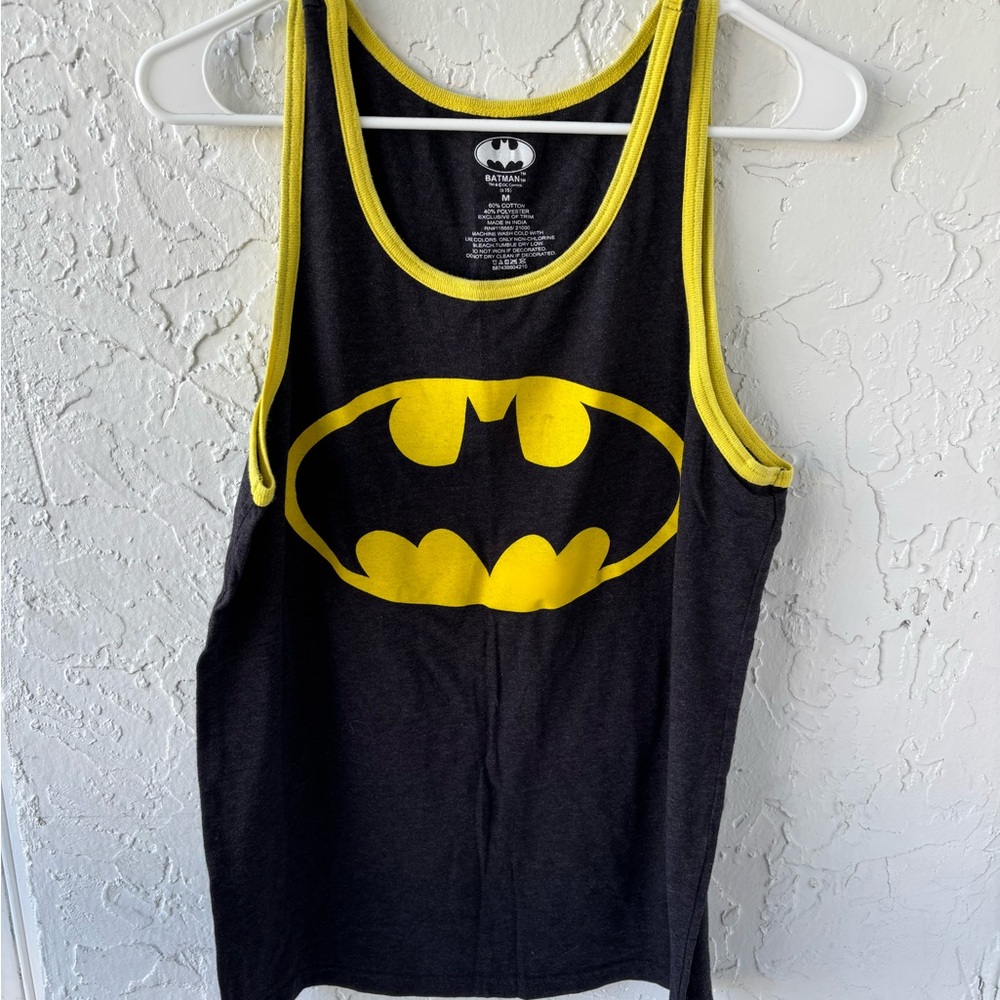 Batman Dark Gray and Yellow Logo Tee